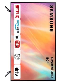 50-Inch Crystal UHD Crystal Processor 4K Flat Smart Tv UA50AU7000UXZN / UA50AU7000UXEG Titan Grey 9