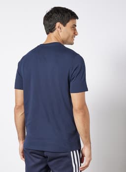 Essentials Embroidered Linear Logo T-Shirt Navy 3