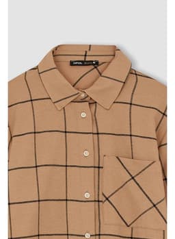 Woman Brown Long Sleeve Tunic LT.CAMEL 3