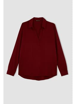 Woman Bordeaux Long Sleeve Blouse BORDEAUX 1