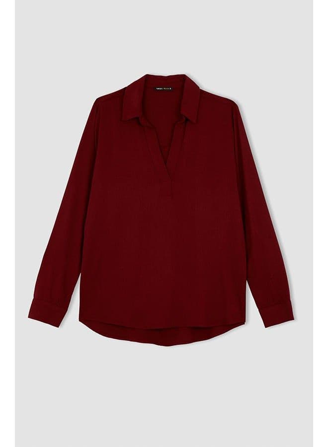 Woman Bordeaux Long Sleeve Blouse BORDEAUX