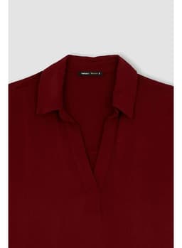 Woman Bordeaux Long Sleeve Blouse BORDEAUX 2